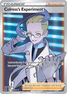 Colress's Experiment (Full Art) card from SWSH11: Lost Origin