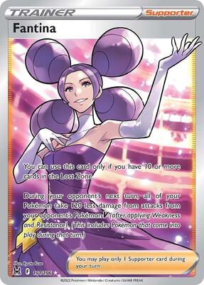 Fantina (Full Art) card from SWSH11: Lost Origin