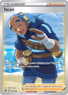 Iscan (Full Art) card from SWSH11: Lost Origin