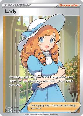 Lady (Full Art) card from SWSH11: Lost Origin