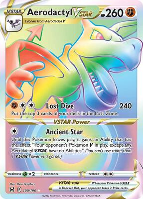 Aerodactyl VSTAR (Secret) card from SWSH11: Lost Origin