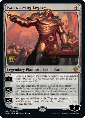 Karn, Living Legacy card from Prerelease Cards