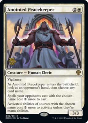 Anointed Peacekeeper card from Prerelease Cards