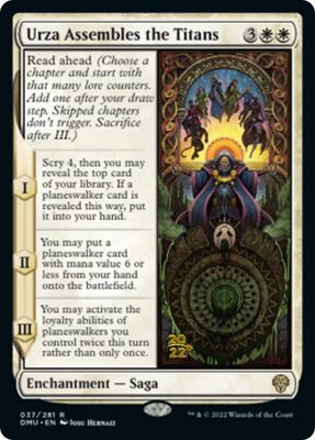 Urza Assembles the Titans card from Prerelease Cards