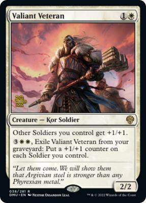 Valiant Veteran card from Prerelease Cards