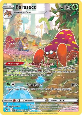 Parasect card from SWSH11: Lost Origin Trainer Gallery