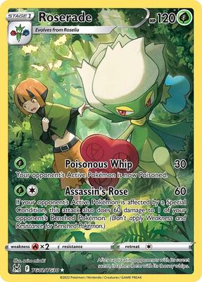 Roserade card from SWSH11: Lost Origin Trainer Gallery