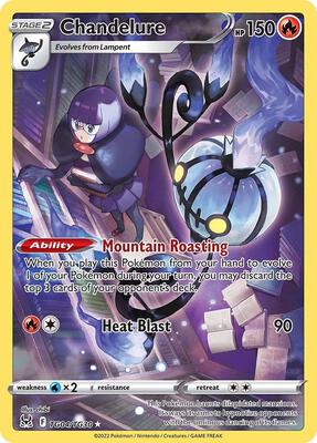 Chandelure card from SWSH11: Lost Origin Trainer Gallery