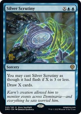 Silver Scrutiny card from Prerelease Cards