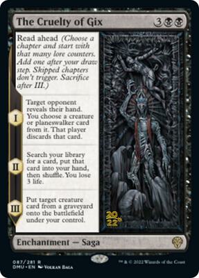 The Cruelty of Gix card from Prerelease Cards