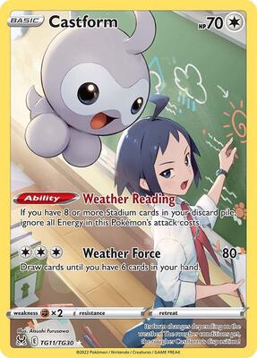 Castform card from SWSH11: Lost Origin Trainer Gallery