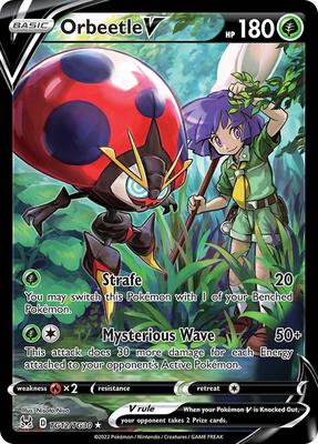 Orbeetle V card from SWSH11: Lost Origin Trainer Gallery
