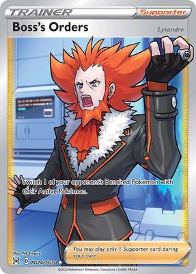 Boss's Orders card from SWSH11: Lost Origin Trainer Gallery