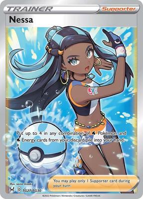 Nessa card from SWSH11: Lost Origin Trainer Gallery