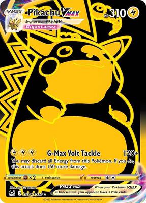 Pikachu VMAX (Secret) card from SWSH11: Lost Origin Trainer Gallery