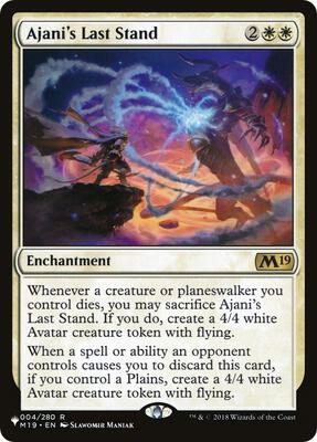 Ajani's Last Stand card from The List Reprints