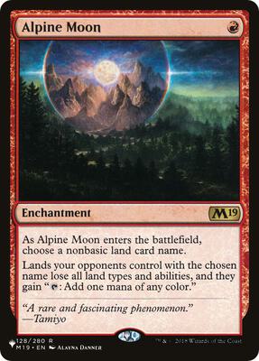 Alpine Moon card from The List Reprints