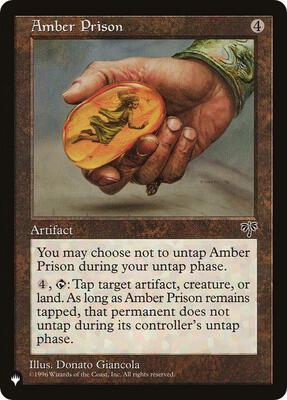 Amber Prison card from The List Reprints