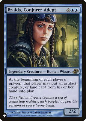 Braids, Conjurer Adept card from The List Reprints