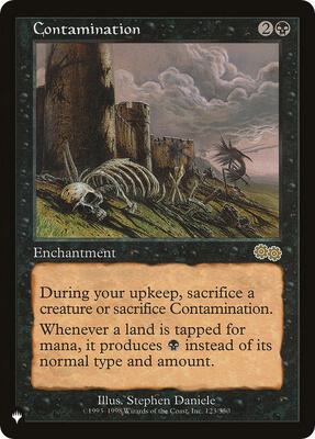 Contamination card from The List Reprints