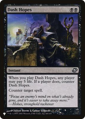 Dash Hopes card from The List Reprints