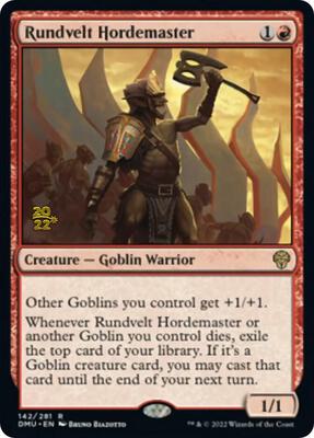 Rundvelt Hordemaster card from Prerelease Cards