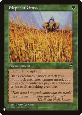 Elephant Grass card from The List Reprints
