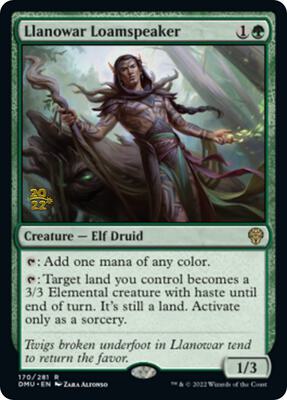 Llanowar Loamspeaker card from Prerelease Cards