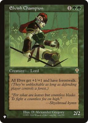 Elvish Champion card from The List Reprints
