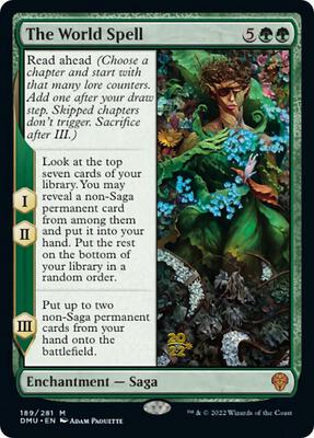 The World Spell card from Prerelease Cards