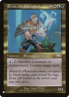 Ertai, the Corrupted card from The List Reprints