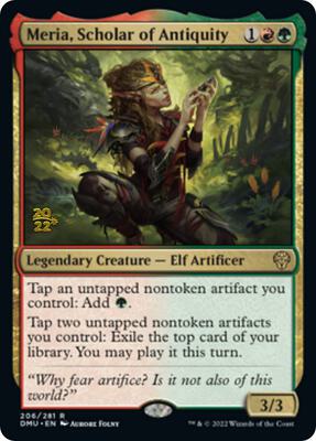 Meria, Scholar of Antiquity card from Prerelease Cards