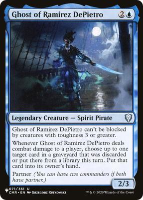 Ghost of Ramirez DePietro card from The List Reprints