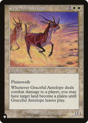 Graceful Antelope card from The List Reprints