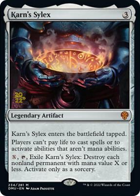 Karn's Sylex card from Prerelease Cards