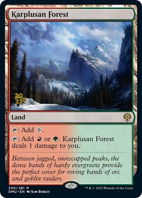 Karplusan Forest card from Prerelease Cards