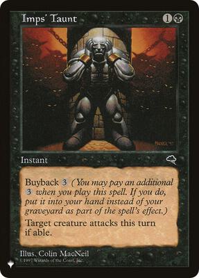 Imps' Taunt card from The List Reprints