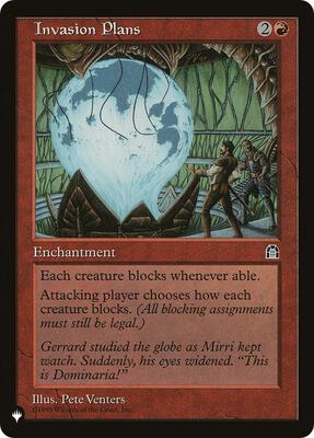 Invasion Plans card from The List Reprints