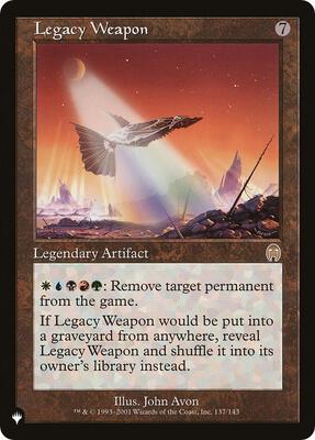 Legacy Weapon card from The List Reprints