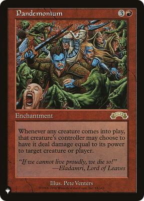 Pandemonium (EXO) card from The List Reprints