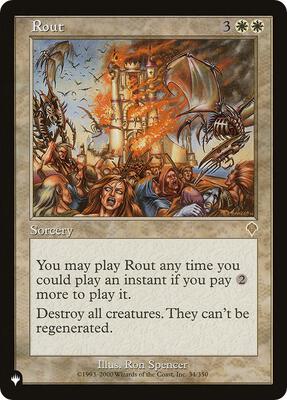 Rout (INV) card from The List Reprints