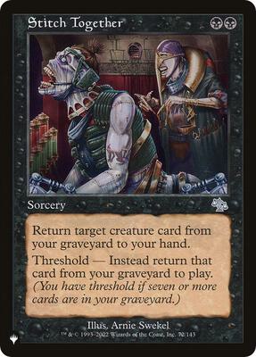 Stitch Together card from The List Reprints