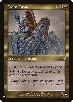 Tsabo Tavoc card from The List Reprints