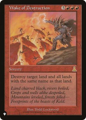 Wake of Destruction card from The List Reprints