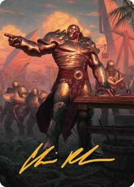 Karn, Living Legacy Art Card (1/81) (Gold-Stamped Signature) card from Art Series: Dominaria United