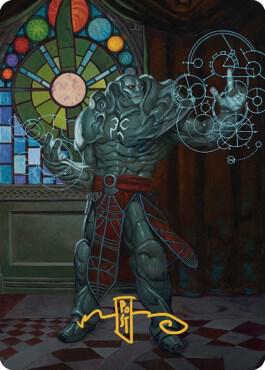 Karn, Living Legacy Art Card (2/81) (Gold-Stamped Signature) card from Art Series: Dominaria United