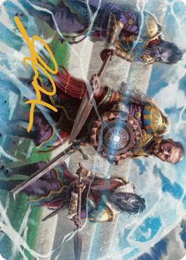 Argivian Phalanx Art Card (Gold-Stamped Signature) card from Art Series: Dominaria United