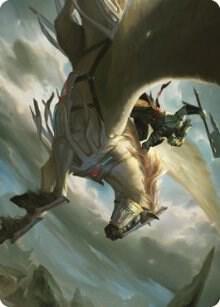 Cleaving Skyrider Art Card card from Art Series: Dominaria United