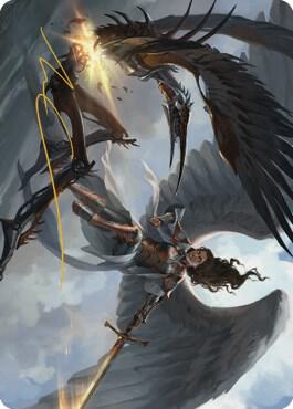 Destroy Evil Art Card (Gold-Stamped Signature) card from Art Series: Dominaria United