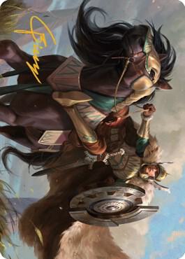 Knight of Dawn's Light Art Card (Gold-Stamped Signature) card from Art Series: Dominaria United